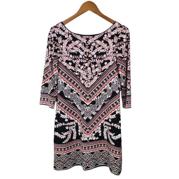 White House Black Market size Small Dress WHBM Career stretch V Dip Back Pink - Picture 2 of 6